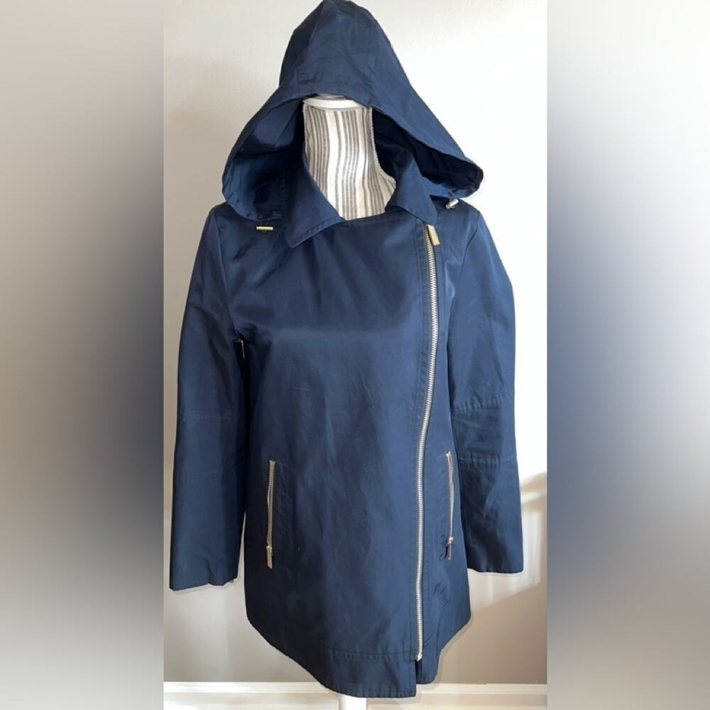 MICHAEL KORS WOMENS FULL ZIP NAVY JACKET SIZE M